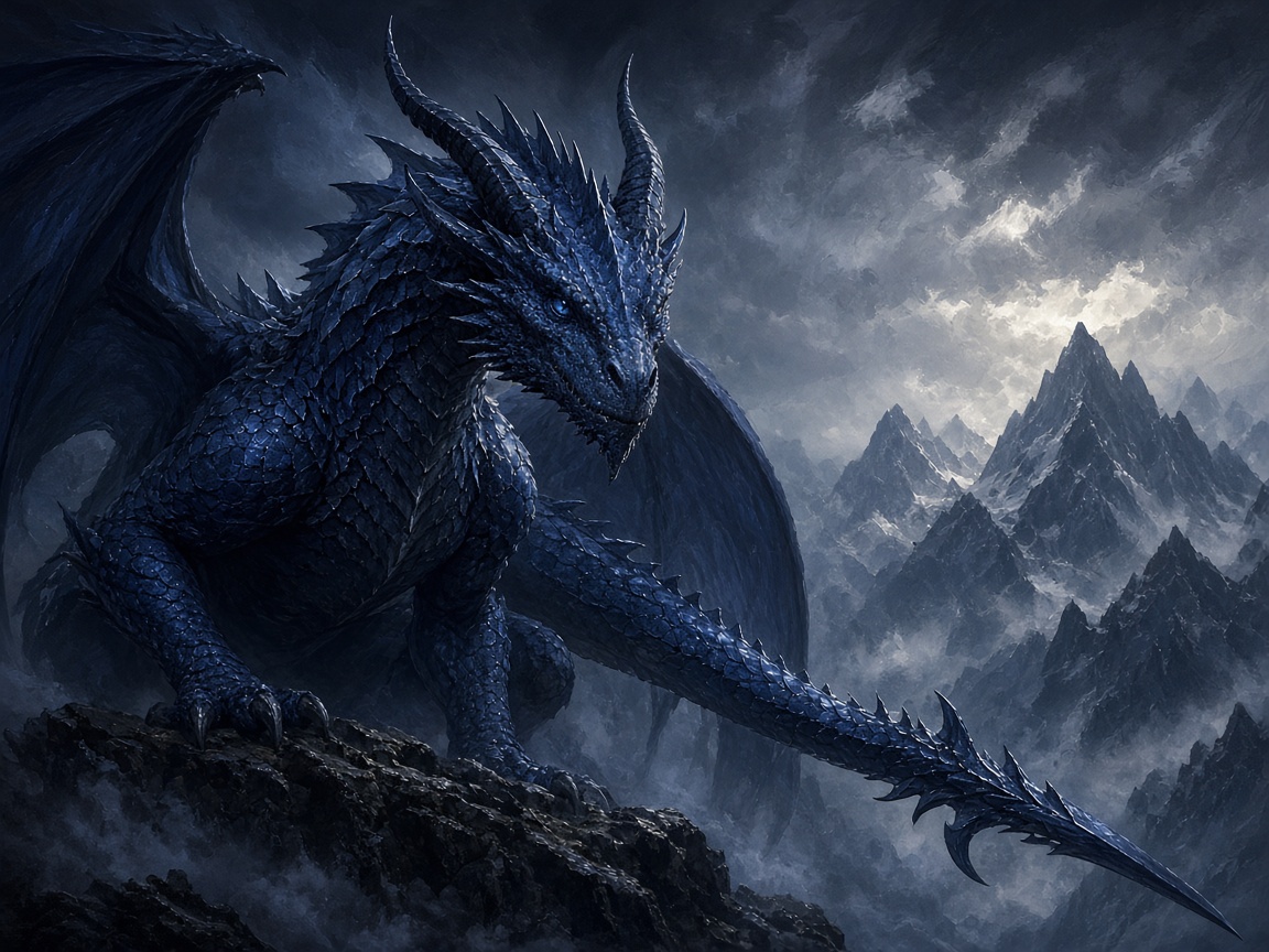 Fan concept of a blue dragon