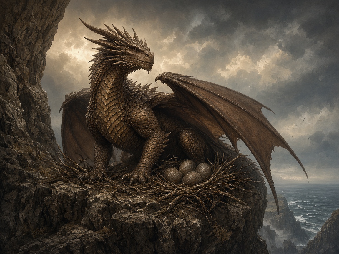 Fan concept of a brown dragon