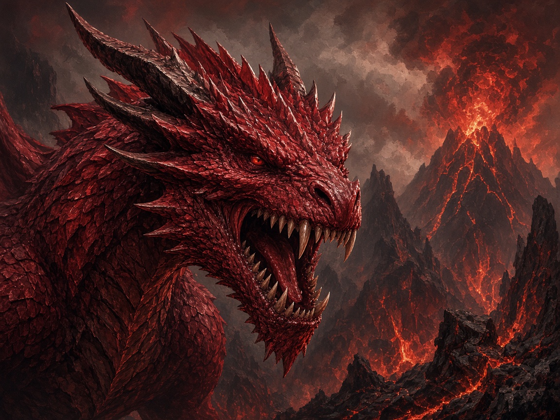 Fan concept of a red dragon